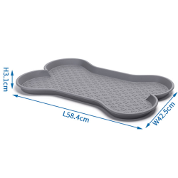 Nobleza kaulo formos dubenėlių padėklas šunims, 58,4x42,5x3,1 cm