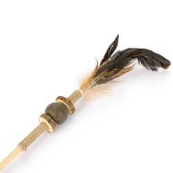 Happet lazdelė su plunksna ir katžole žaislas katėms, 60 cm