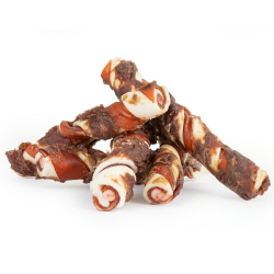 Happet Happ Snack karvės odos lazdelės su antiena skanėstai šunims, 5 vnt.