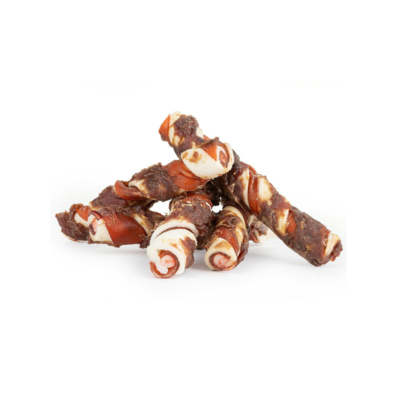 Happet Happ Snack karvės odos lazdelės su antiena skanėstai šunims, 5 vnt.