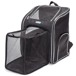 Nobleza juoda kuprinė šunims ir katėms, 32x30x42 cm