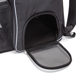 Nobleza juoda kuprinė šunims ir katėms, 32x30x42 cm