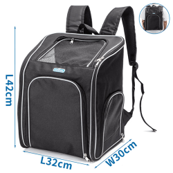 Nobleza juoda kuprinė šunims ir katėms, 32x30x42 cm