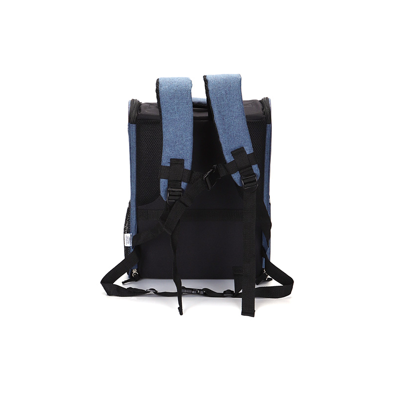 Nobleza mėlyna kelioninė kuprinė šunims ir katėms, 32x25x42 cm