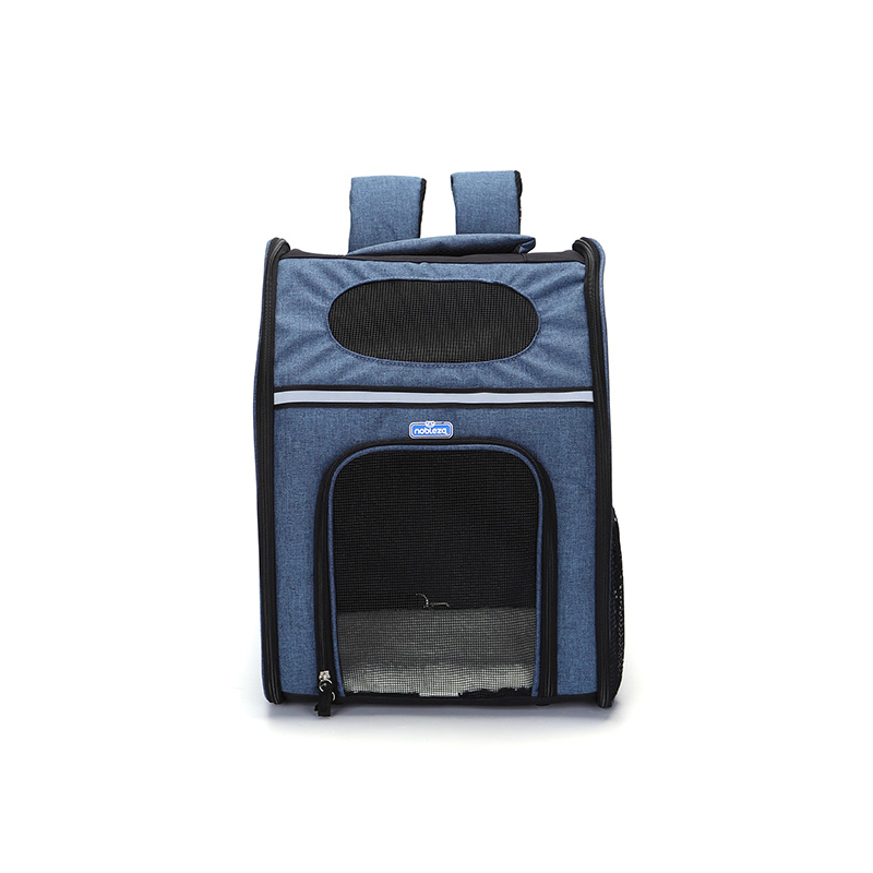 Nobleza mėlyna kelioninė kuprinė šunims ir katėms, 32x25x42 cm