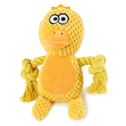 Happet geltonas pliušinis paršelis žaislas šunims, 22 cm