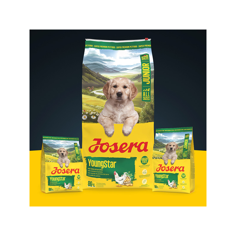 Josera YoungStar sausas maistas šunims, 900 g