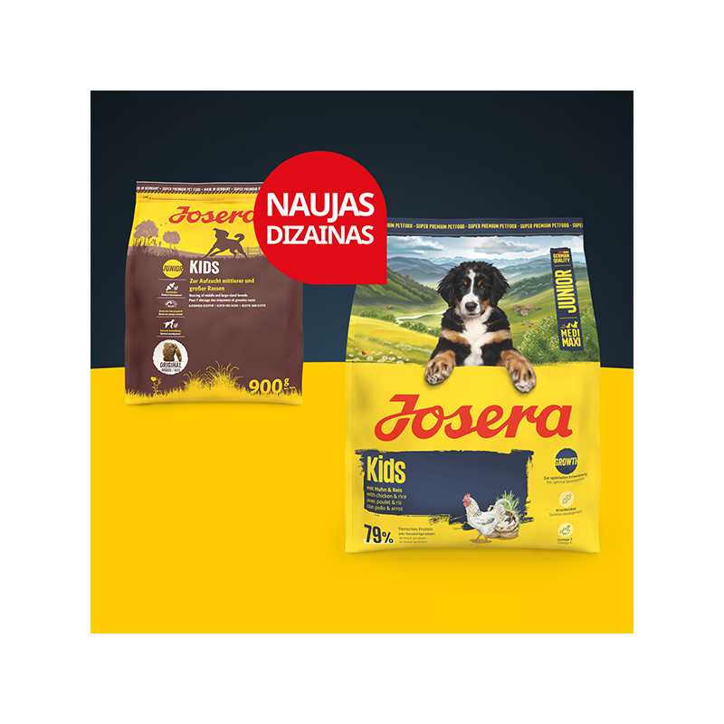 Josera Kids sausas sausas maistas šunims, 900 g