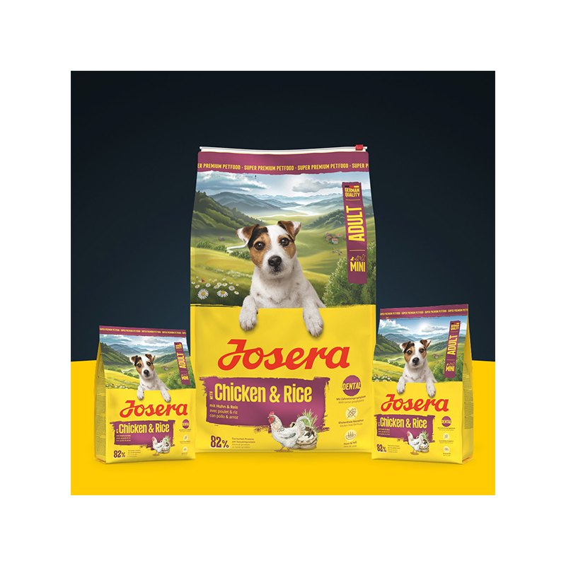 Josera Mini Chicken&Rice sausas maistas šunims, 900 g
