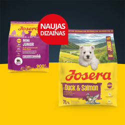 Josera Mini Junior Duck&Salmon sausas maistas šunims, 900 g