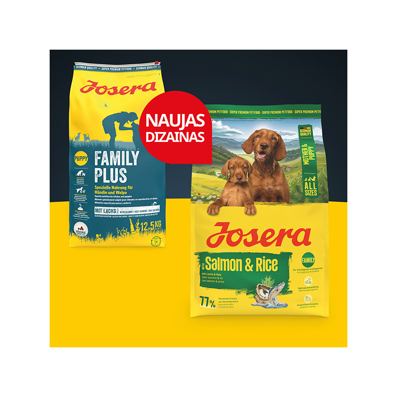 Josera Mother&Puppy Salmon&Rice sausas maistas šunims, 12,5 kg