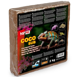 Happet suspaustas, smulkus kokoso substratas terariumui, 2 kg