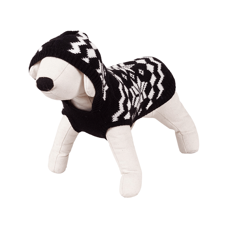 Happet juodas džemperis šunims, 30 cm