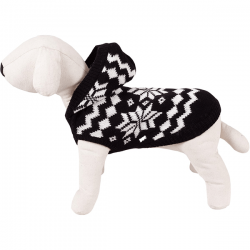 Happet juodas džemperis šunims, 30 cm