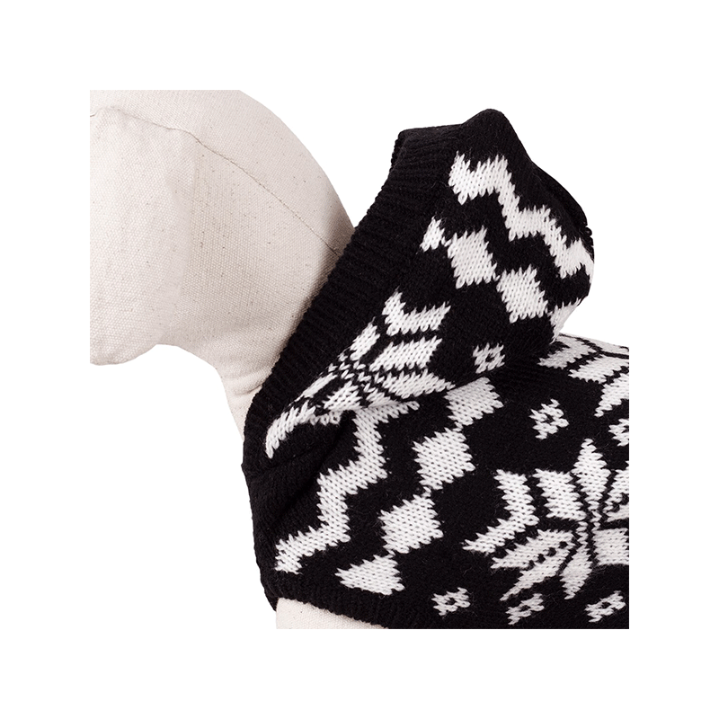 Happet juodas džemperis šunims, 30 cm