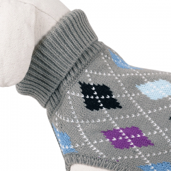 Happet pilkas megztinis šuniui, 40 cm