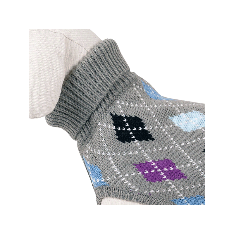 Happet pilkas megztinis šuniui, 40 cm