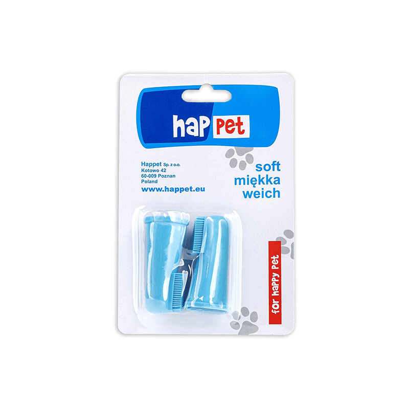 Happet silikoninis dantų šepetėlis-antpirštis šunims ir katėms