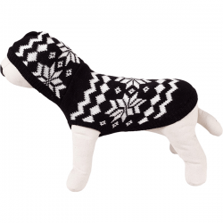 Happet juodas džemperis šunims, 25 cm